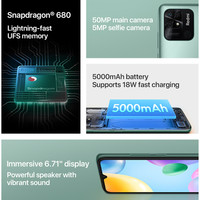 Globalna wersja Xiaomi Redmi 10C Smartphone Snapdragon 680 Octa Core 64GB/128GB ROM 6.71 "wyświetlacz 5000mAh bateria 50MP kamera 3